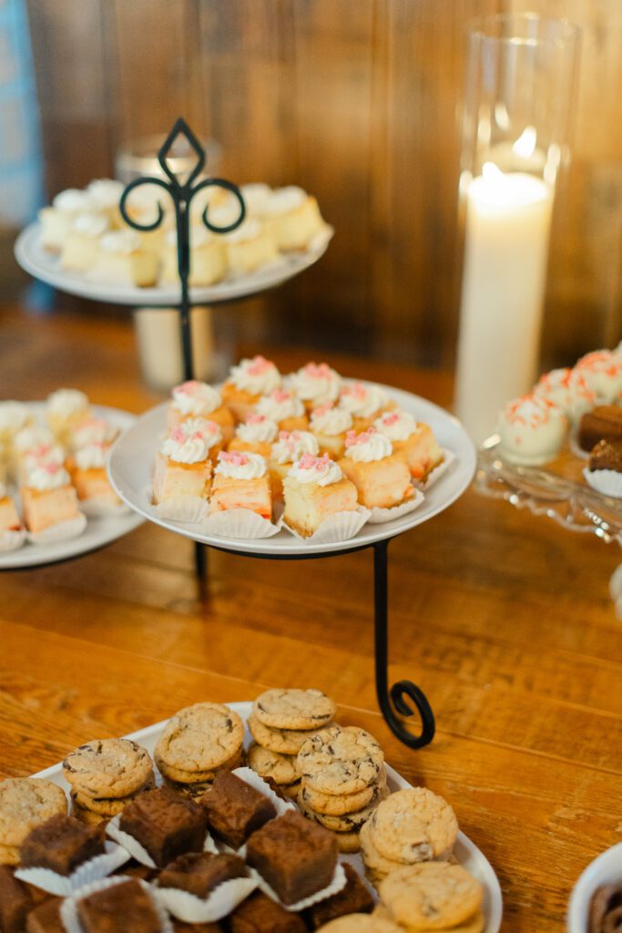 Sweets table featuring mini desserts